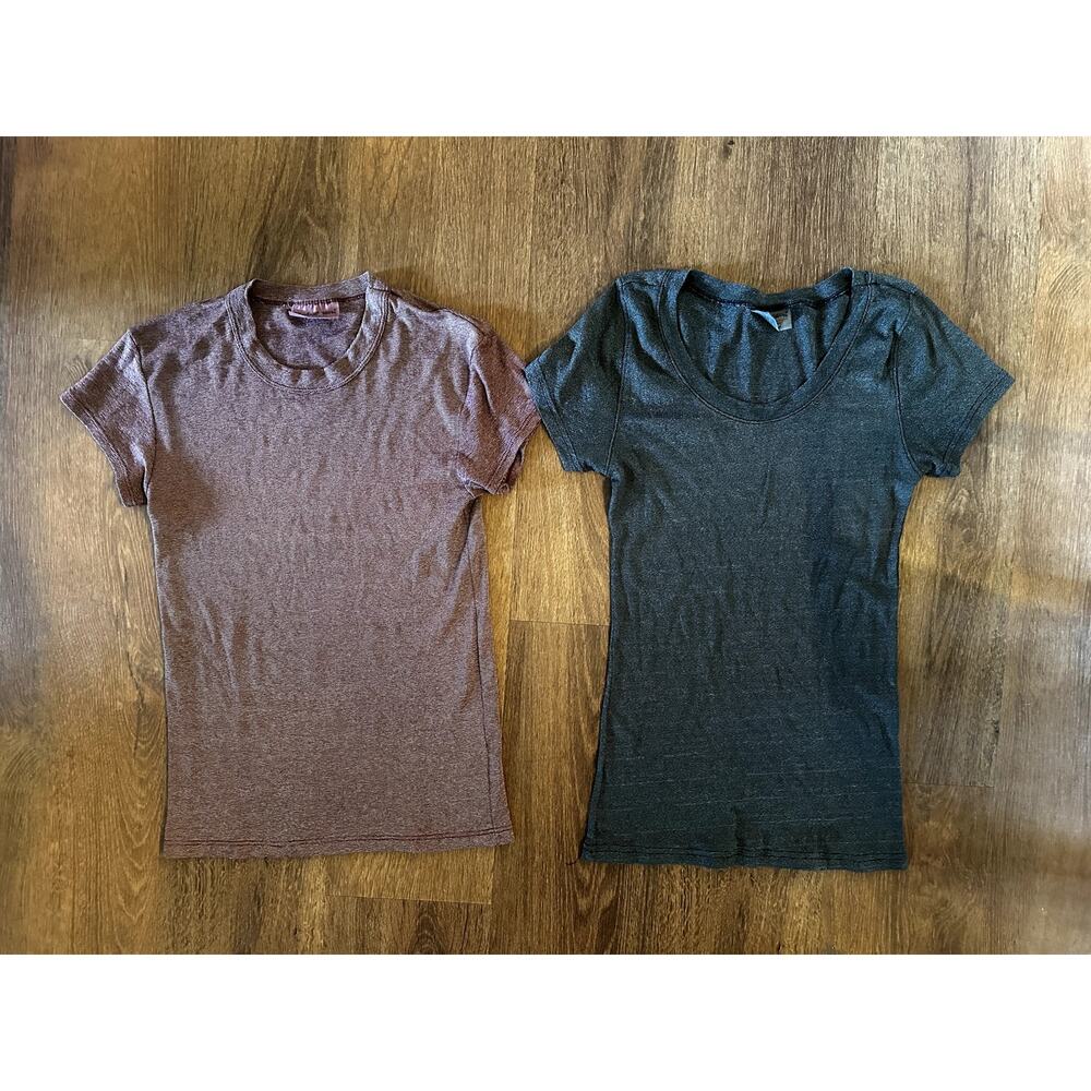 Michael Stars V-Neck Shine Tee pack of 2